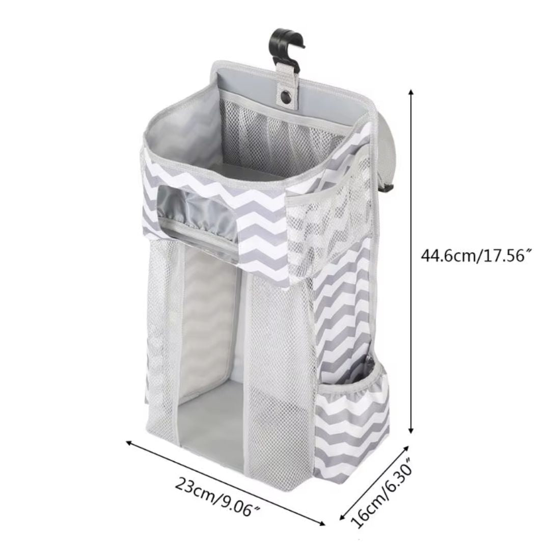 Baby Crib Storage Diaper Changing Organizer