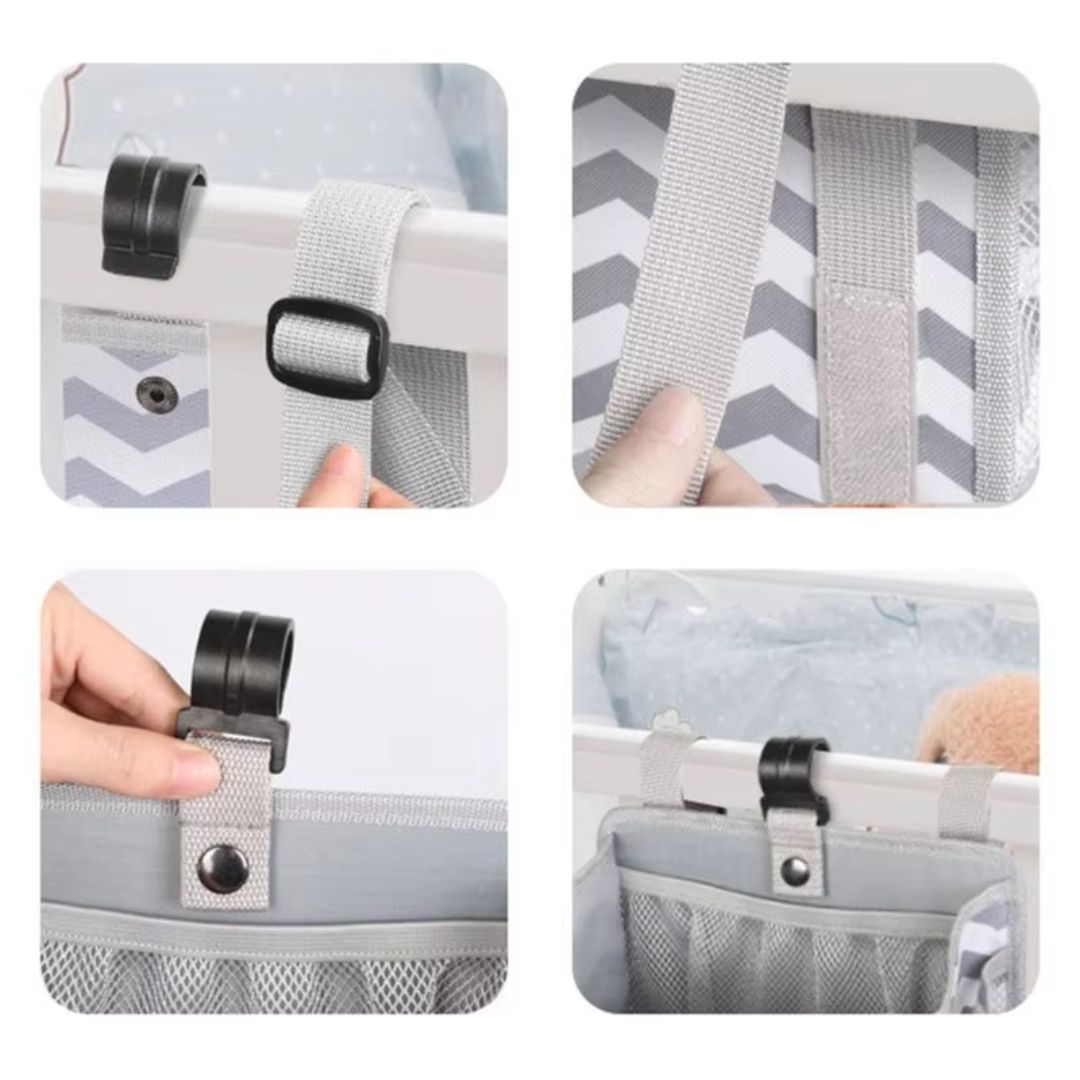 Baby Crib Storage Diaper Changing Organizer
