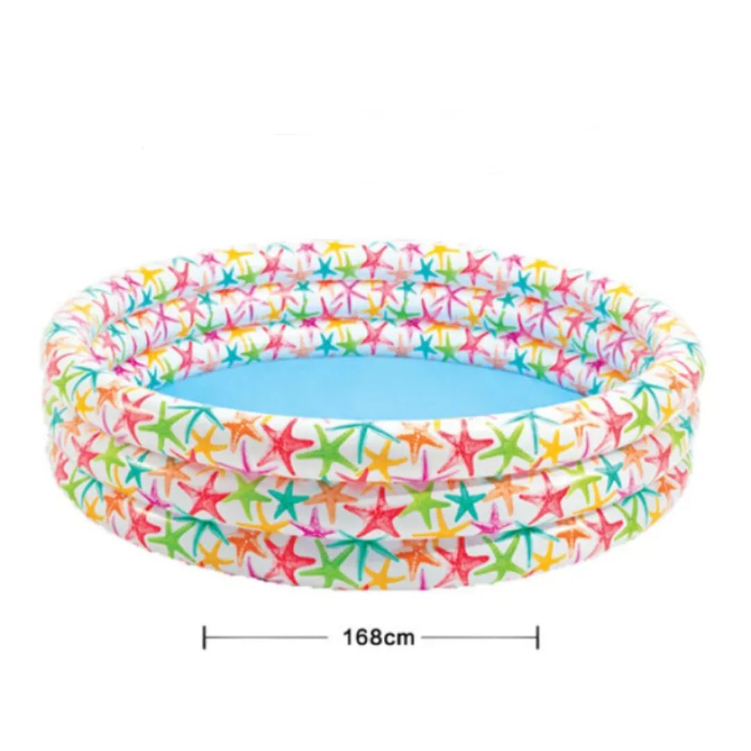Bright Children's Blow Up Pool with Vibrant Sea Theme