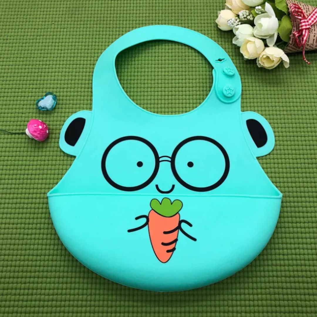 Cute Baby Bibs - Soft Silicone Feeding Bibs for Infants