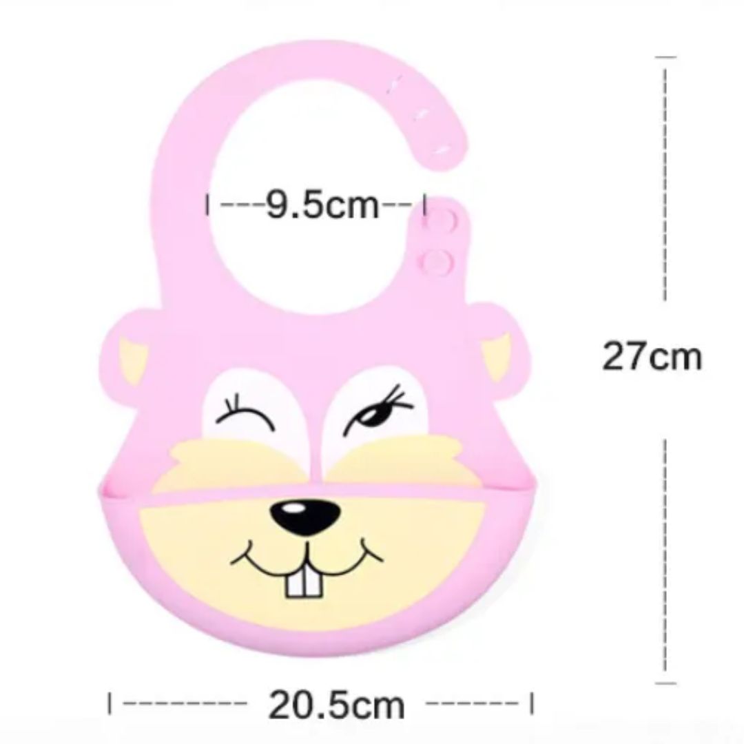 Cute Baby Bibs - Soft Silicone Feeding Bibs for Infants