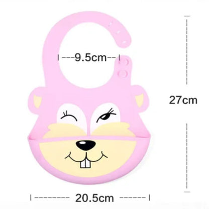 Cute Baby Bibs - Soft Silicone Feeding Bibs for Infants