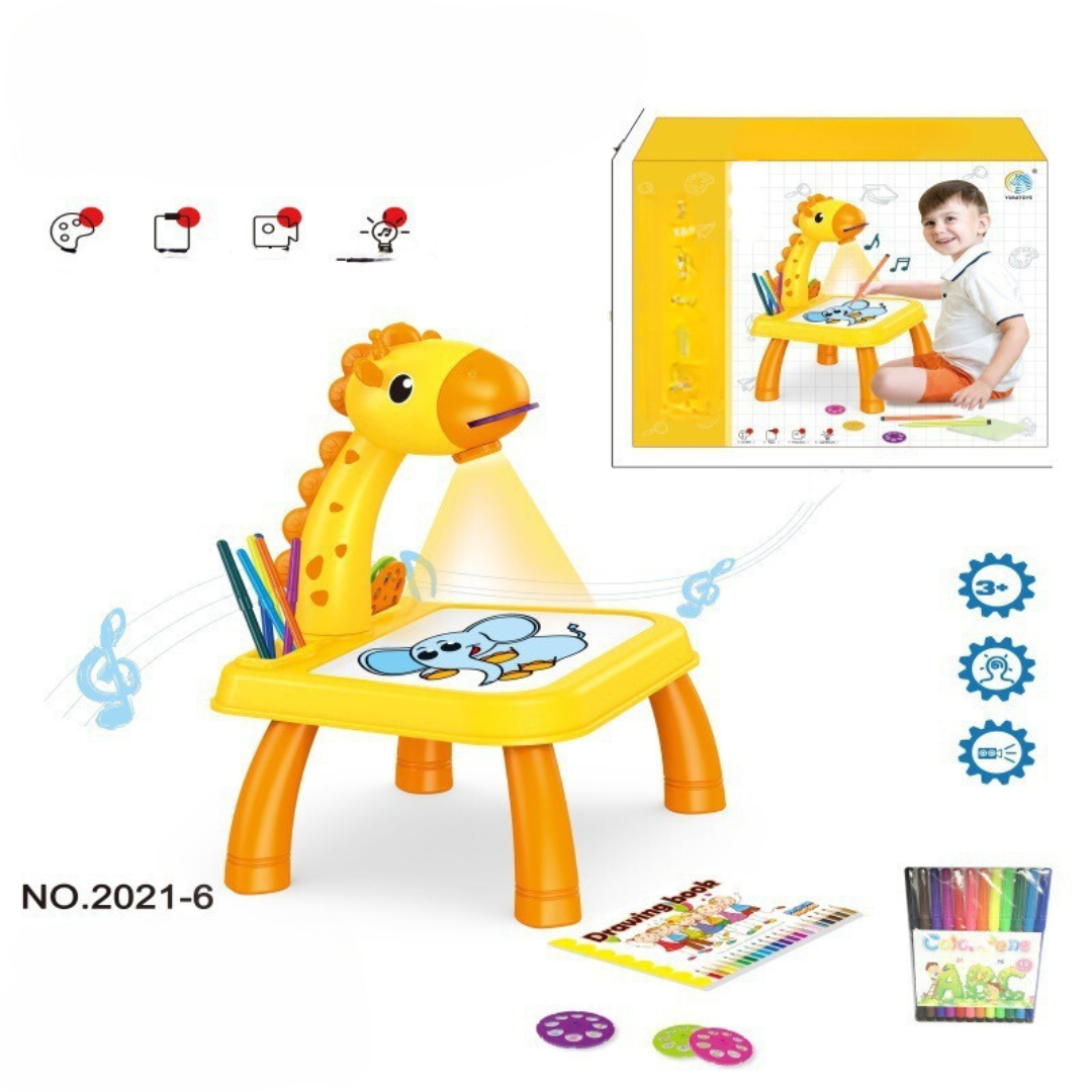 Creative Desk with Built-in Projector for Home Art