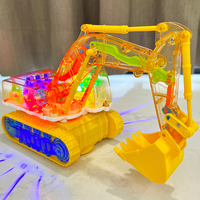Colorful Musical LED Excavator Toy