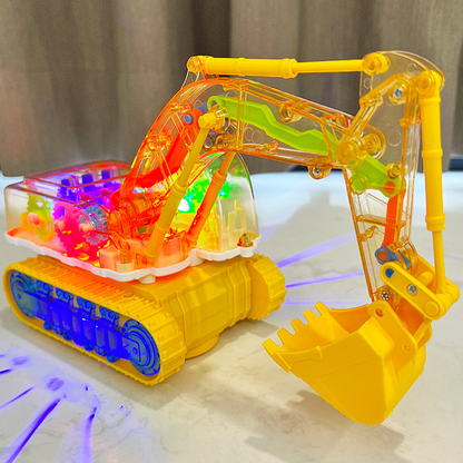 Colorful Musical LED Excavator Toy