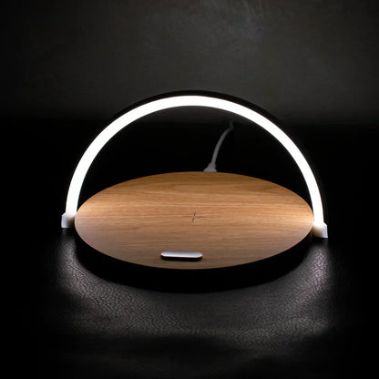 Compact LED Table Lamp with USB Charging Station - Luxicro