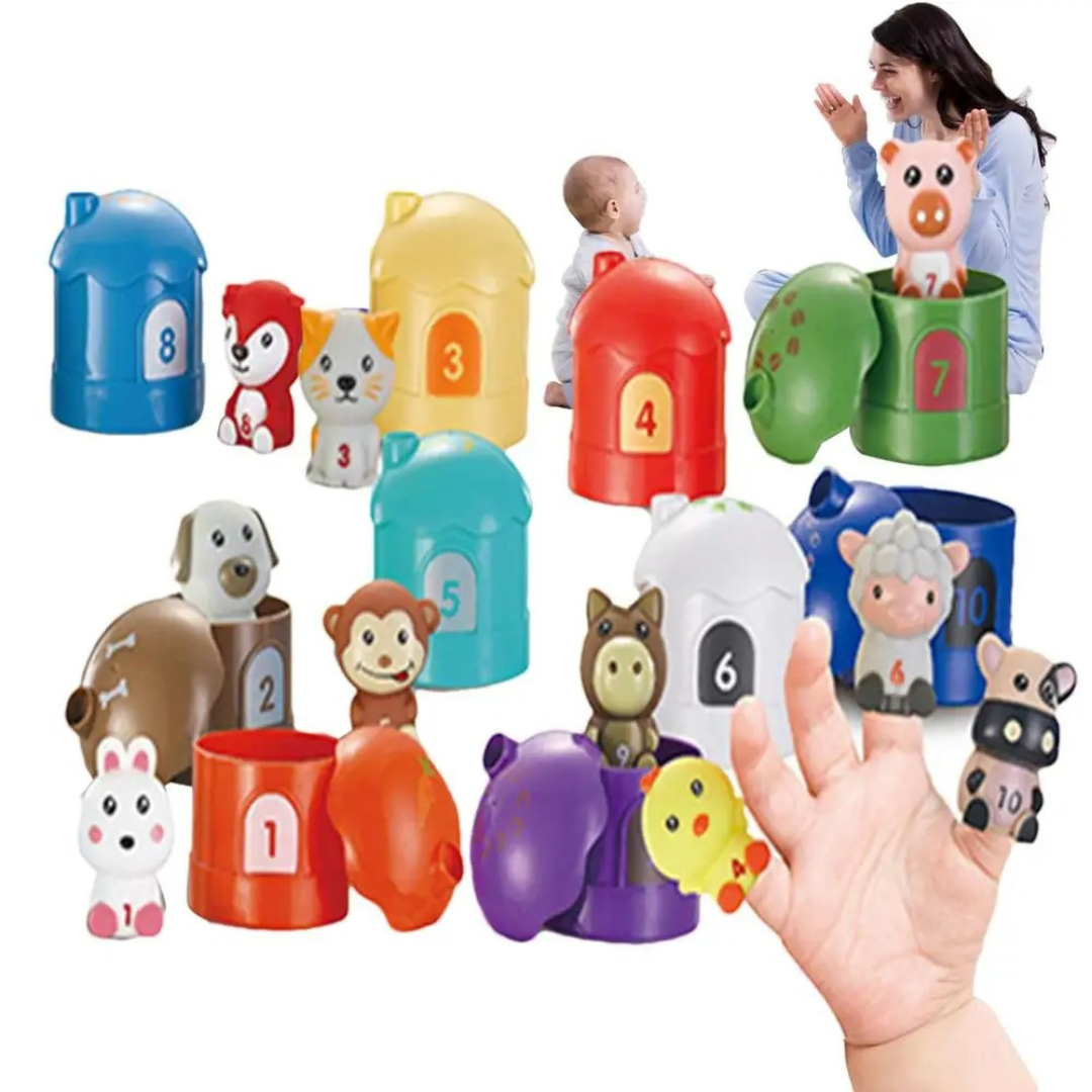 Fun Farm Animal Puppets Stacking Toy