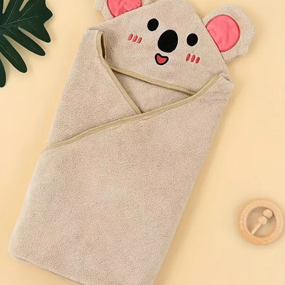 Cute Kids Hooded Bath Towel Set