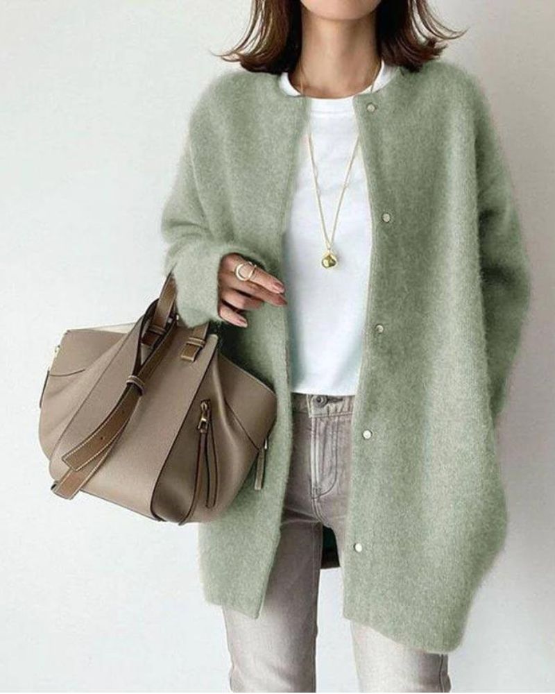Soft Relaxed Fit Womens Cardigan Sweater
