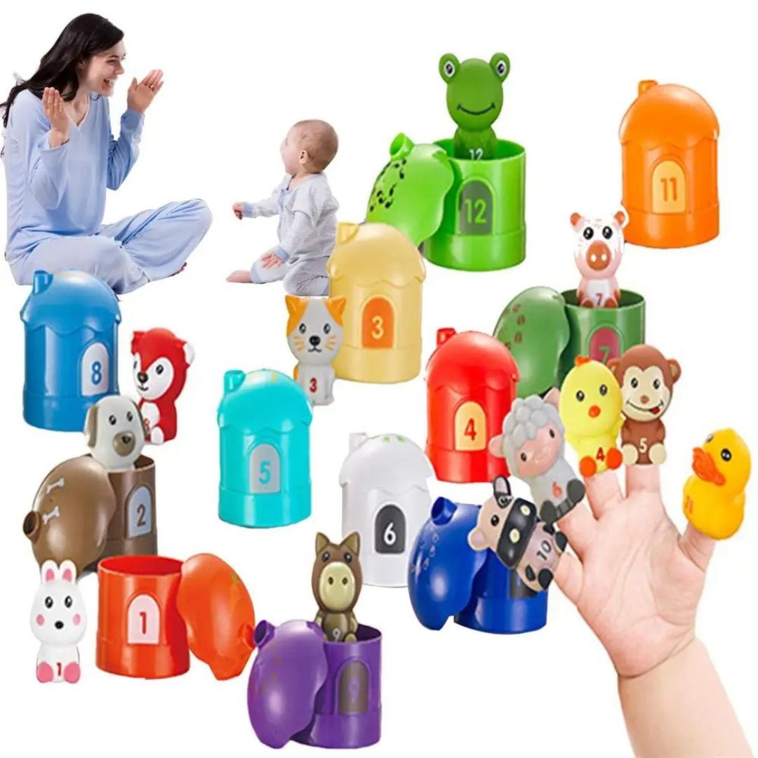 Fun Farm Animal Puppets Stacking Toy