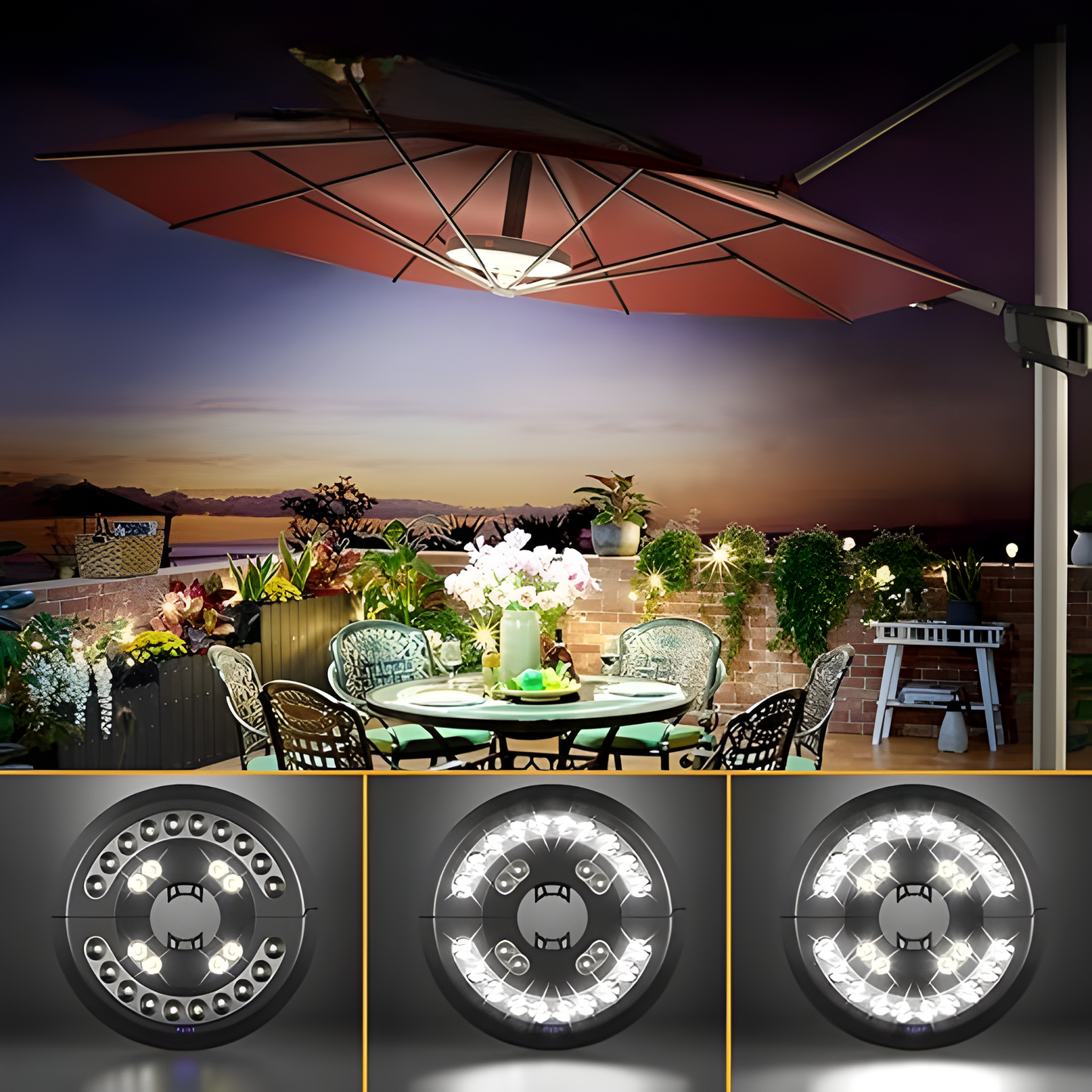 Compact Rechargeable Outdoor Light with Dimmable Setting