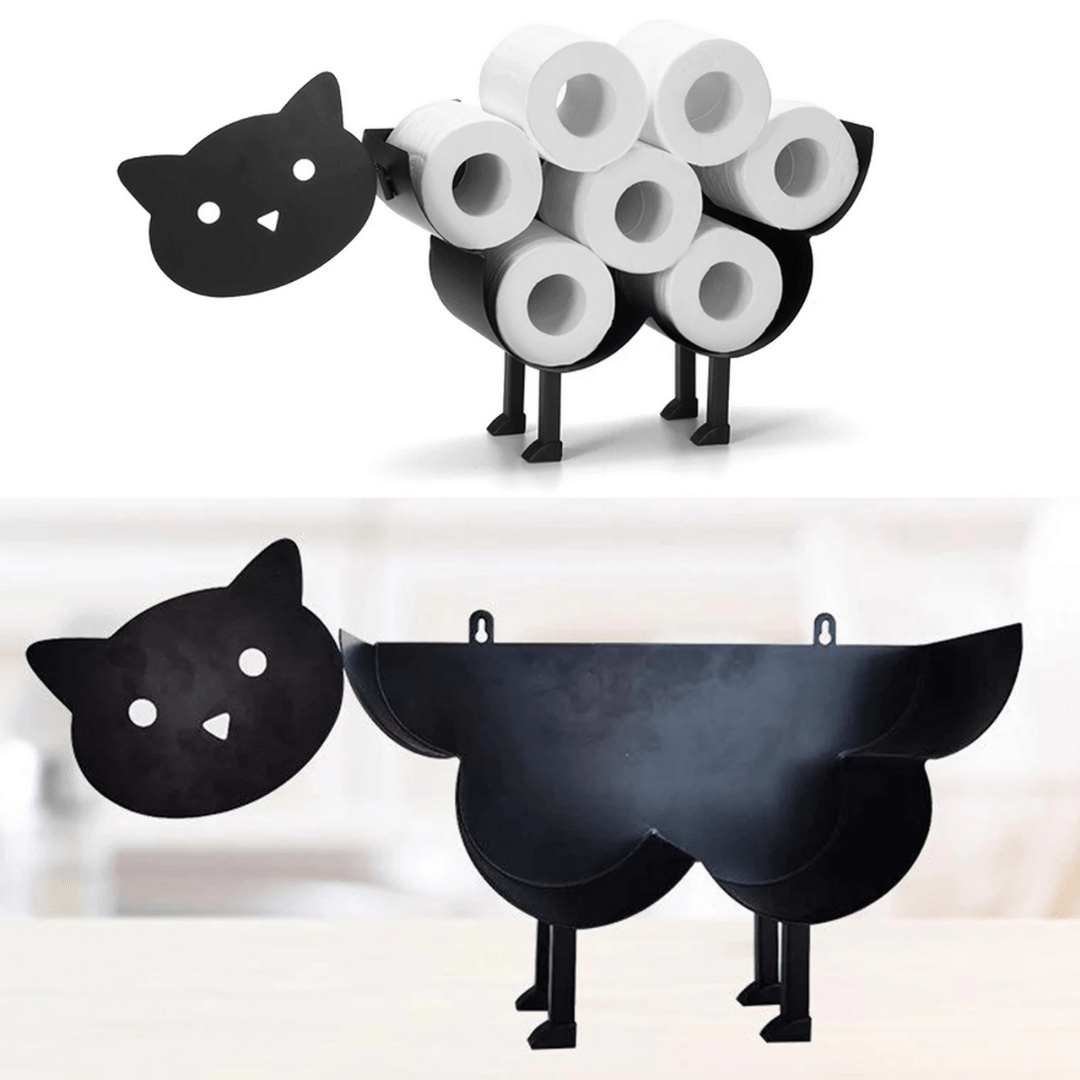 Decorative Iron Toilet Paper Holder with Animal Design