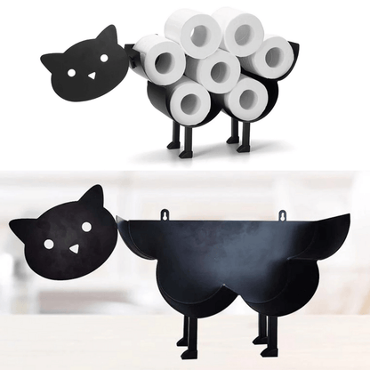 Decorative Iron Toilet Paper Holder with Animal Design
