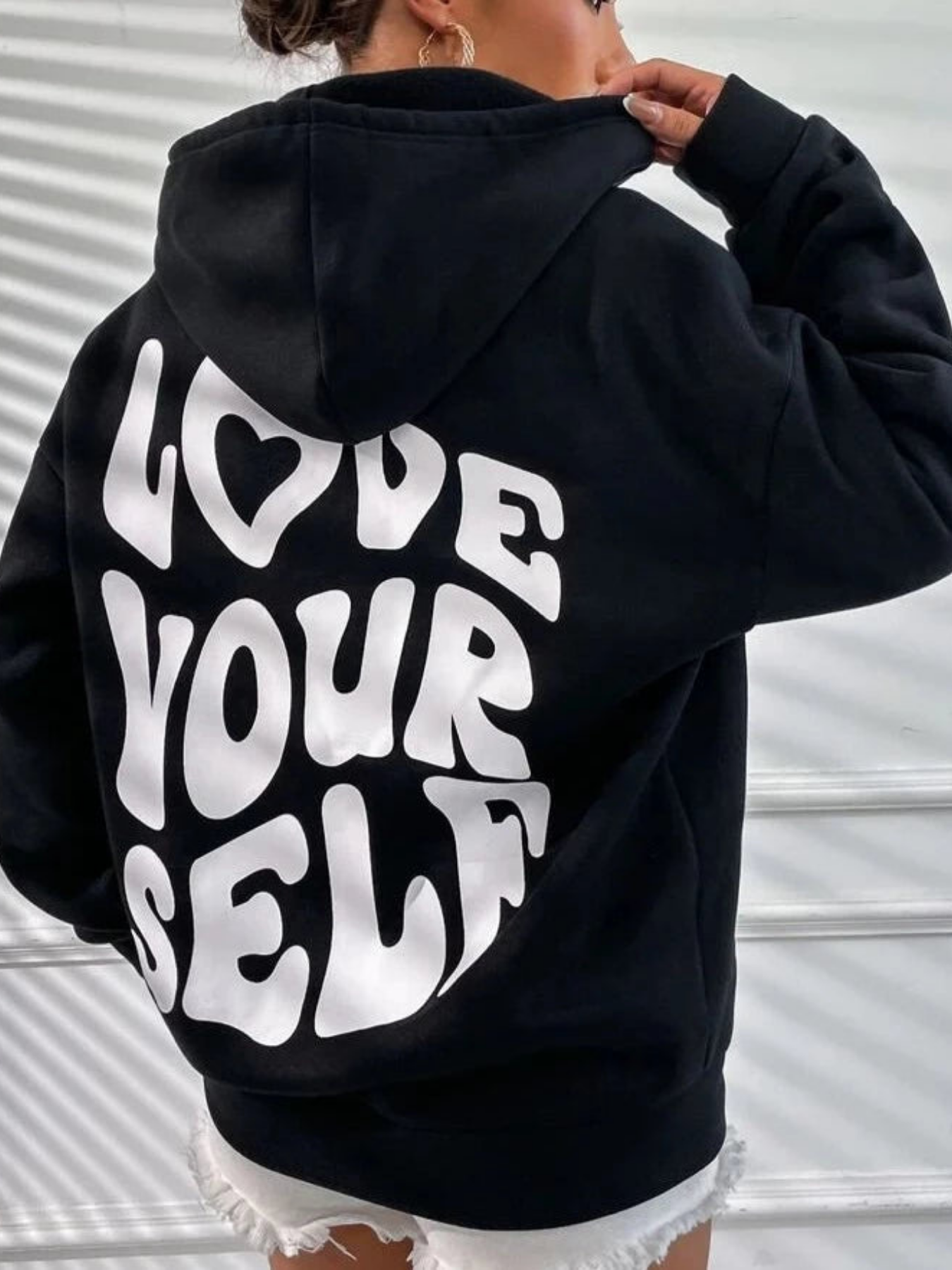 Loose Fit Women's Hoodie - Soft Cotton Back Graphic - Luxicro