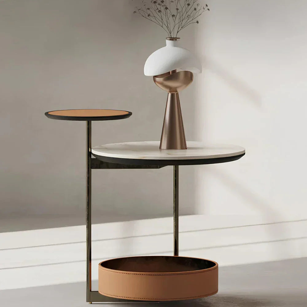 Elegant Circular Glass Desk Lamp
