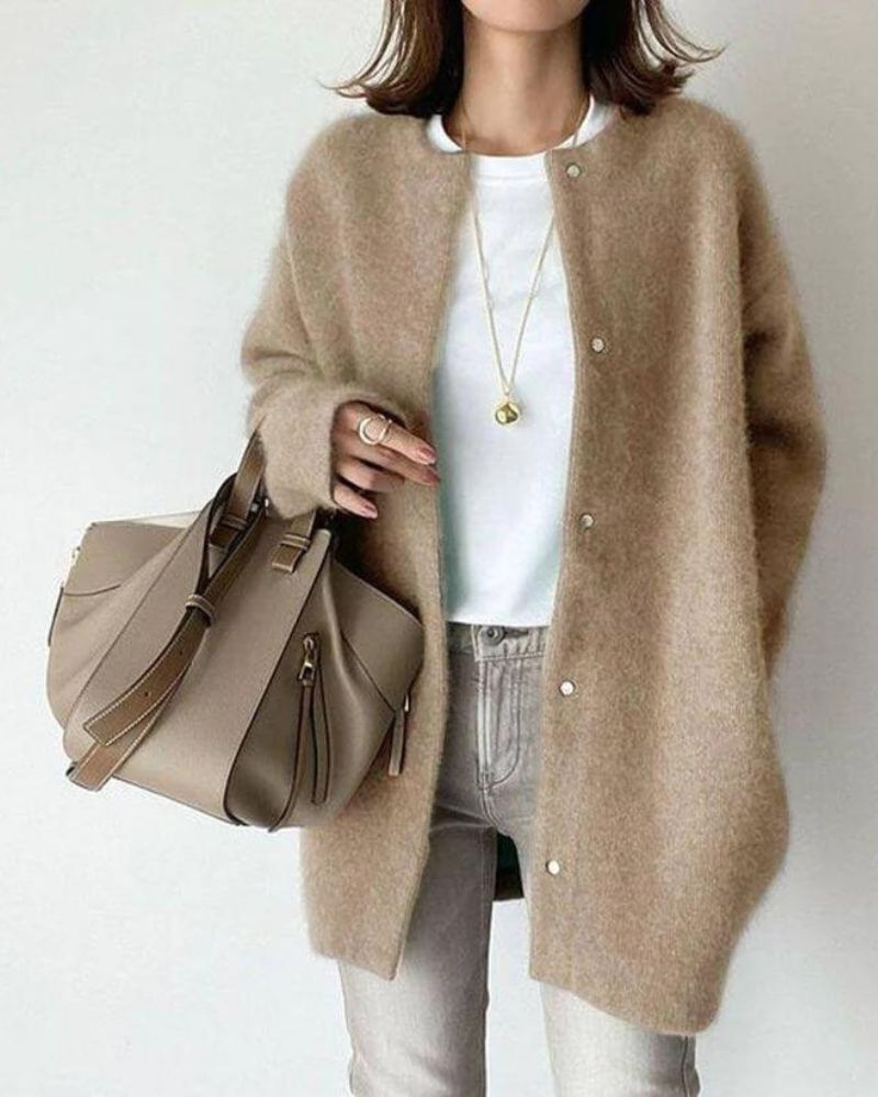 Soft Relaxed Fit Womens Cardigan Sweater - Luxicro