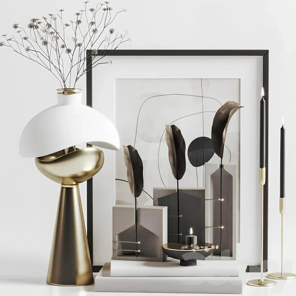 Elegant Circular Glass Desk Lamp