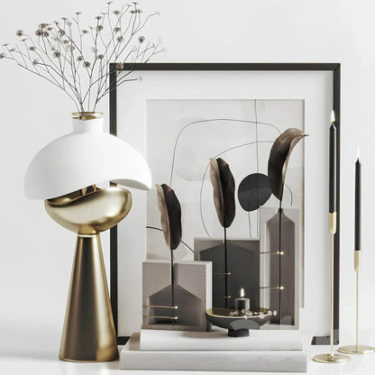 Elegant Circular Glass Desk Lamp