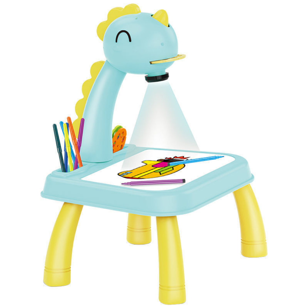 Creative Desk with Built-in Projector for Home Art