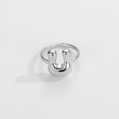 Stylish Monogram Letter Ring