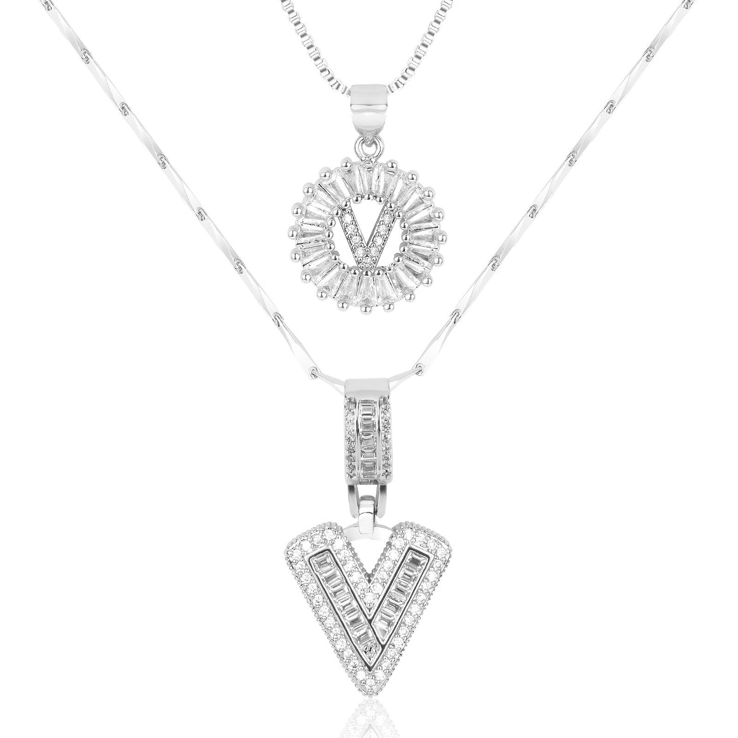 Fine 14k Gold Initial Diamond Pendant Necklace