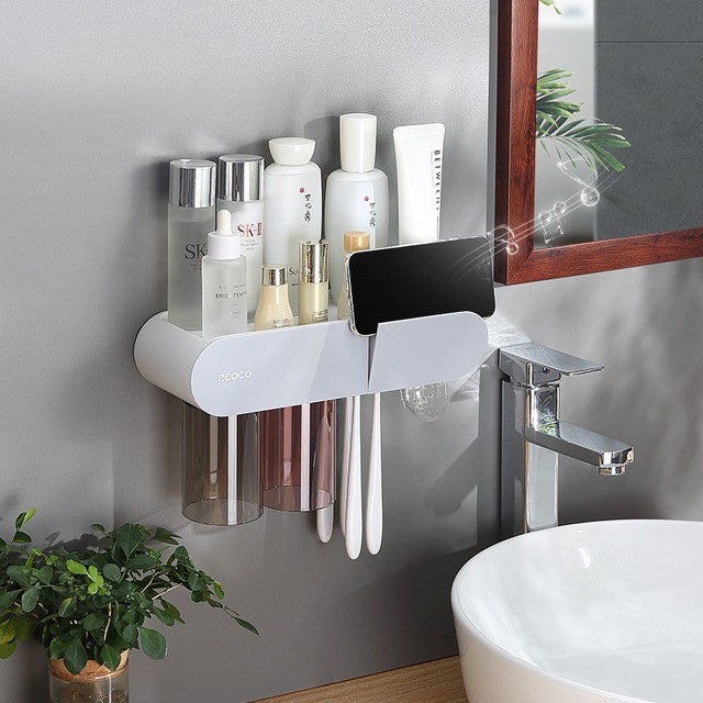 Compact Wall Mount Shelf Storage Organizer