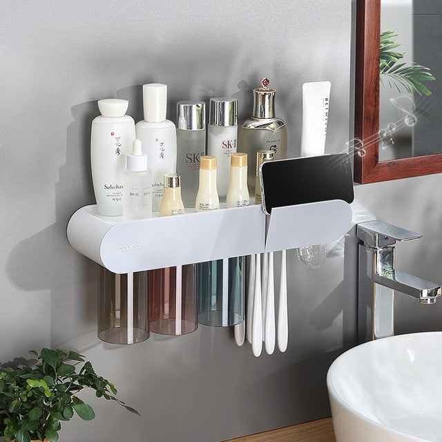 Compact Wall Mount Shelf Storage Organizer