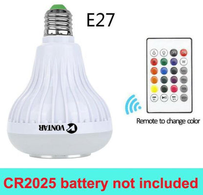 Smart LED Light Bulb with Bluetooth Speaker - Luxicro