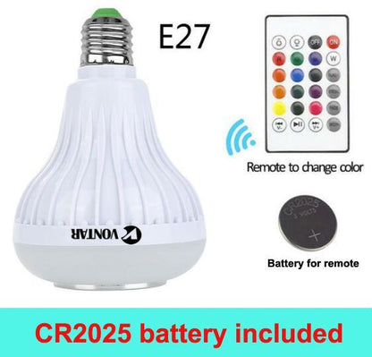 Smart LED Light Bulb with Bluetooth Speaker