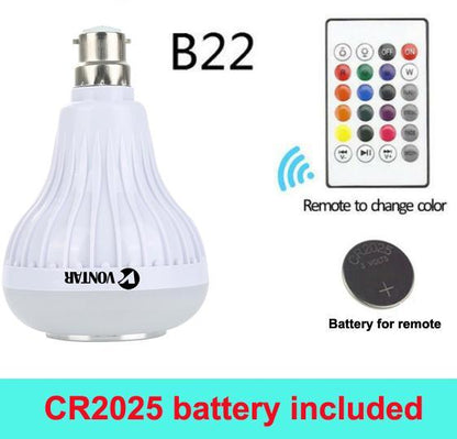 Smart LED Light Bulb with Bluetooth Speaker