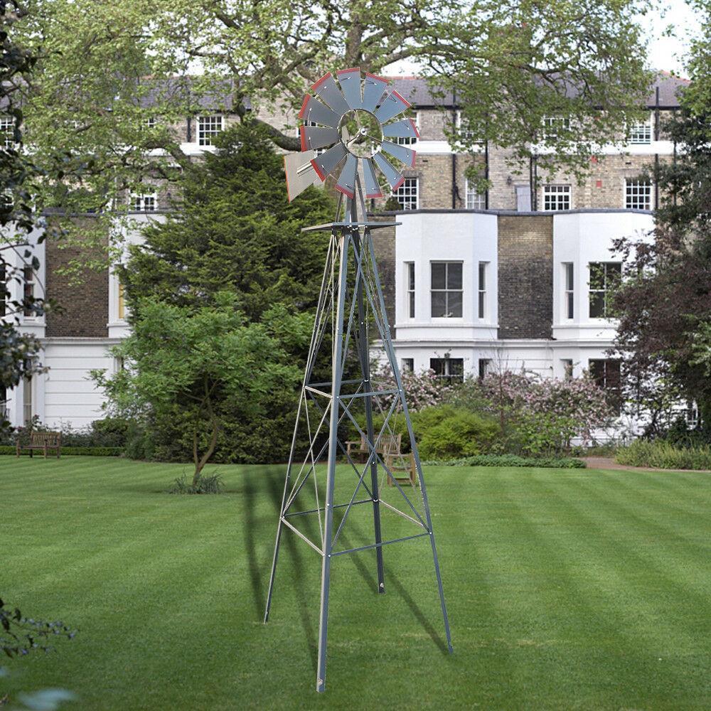 Big Yard Metal Windmill Lawn Ornament - Luxicro