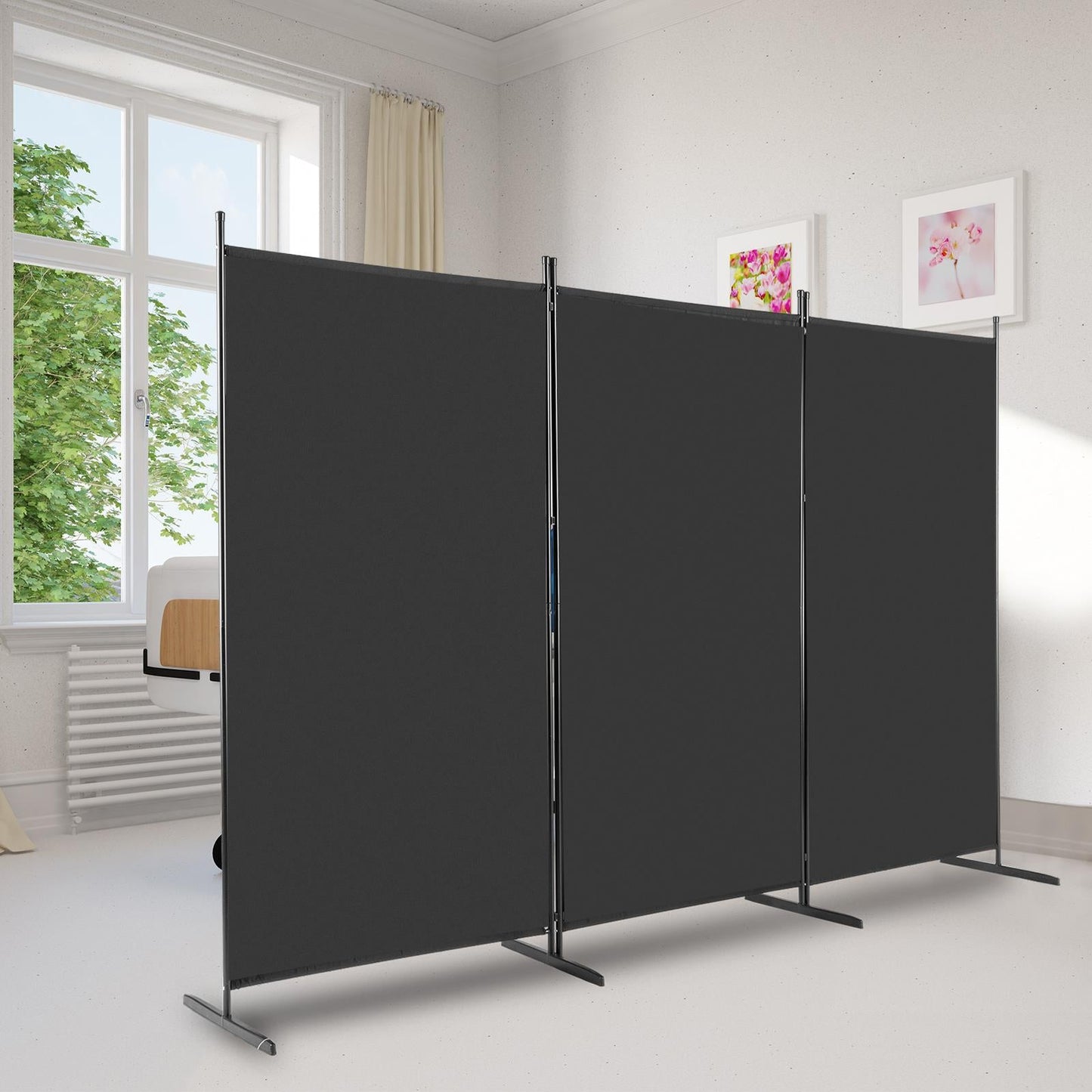 Portable Collapsible Office Room Divider Privacy Screen - Luxicro