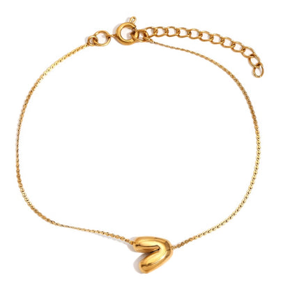 Dainty Personalized Letter Charm Bangle