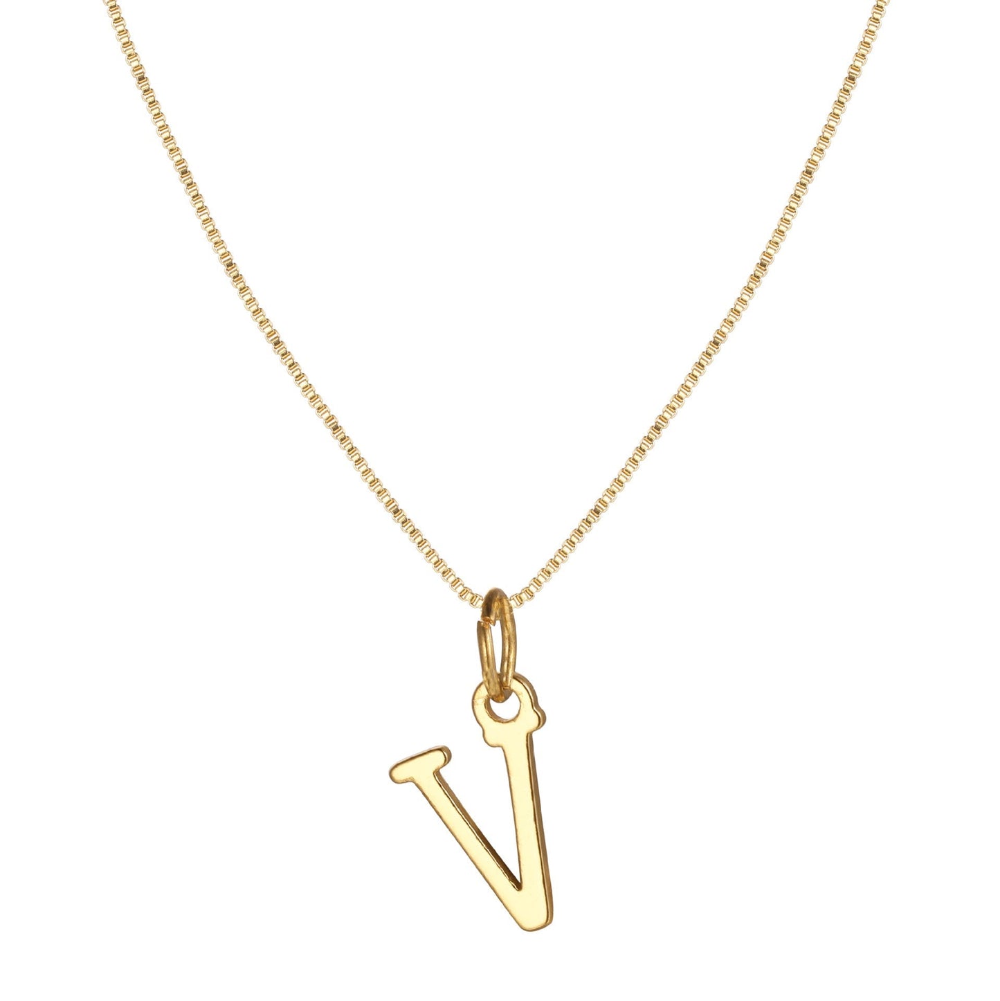 Classic 14k Gold Monogram Pendant Necklace