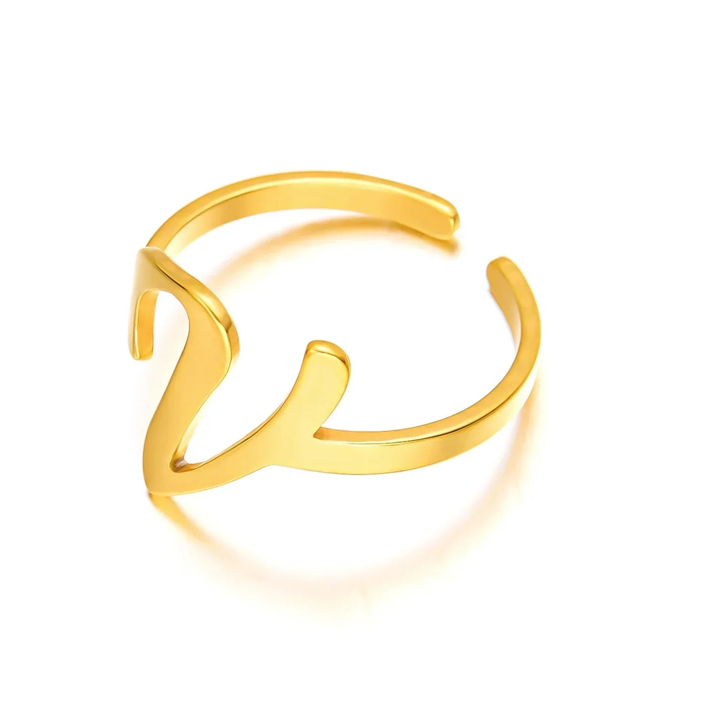 Custom Engraved Initial Silver Ring