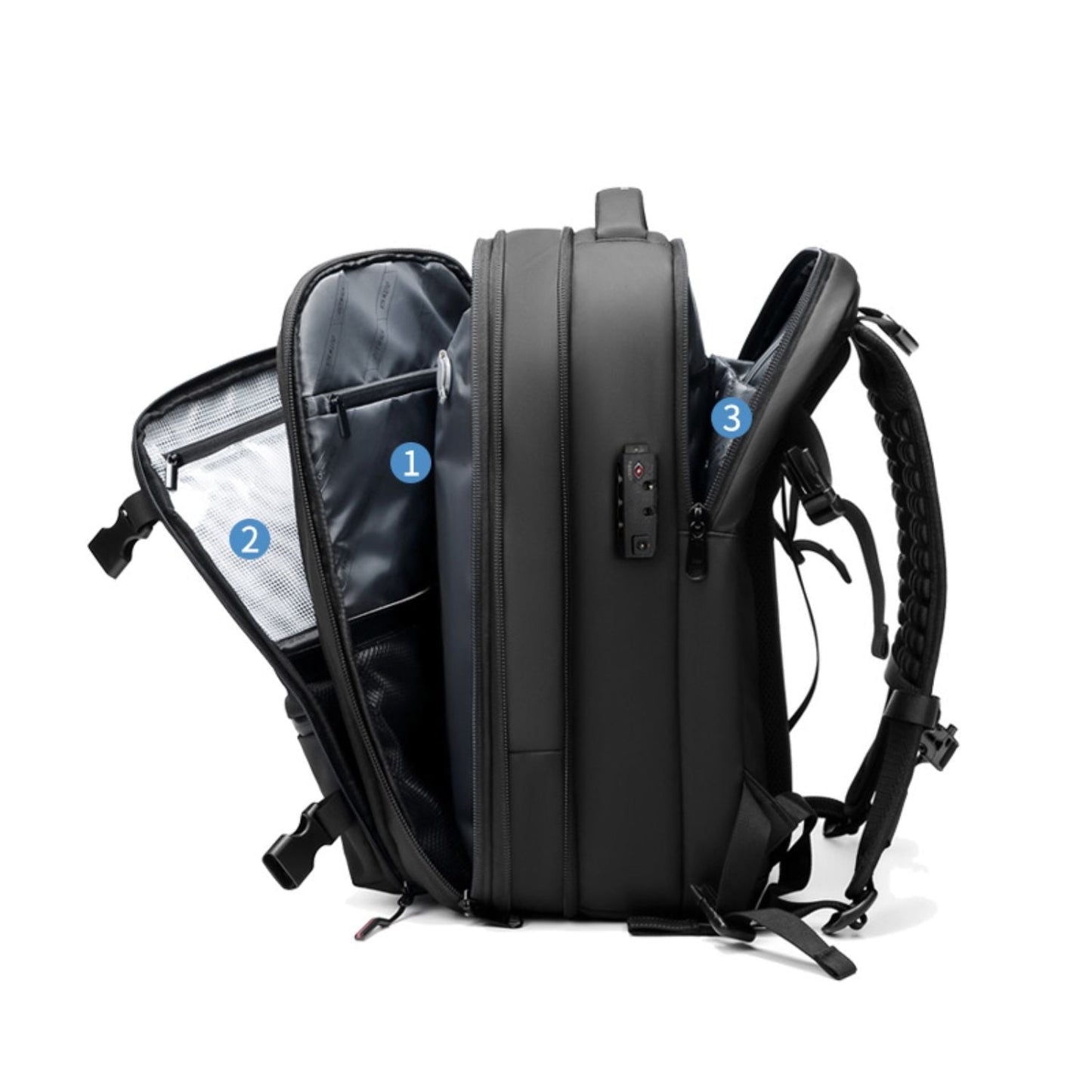 Compact Travel Backpack with Vacuum Compression System