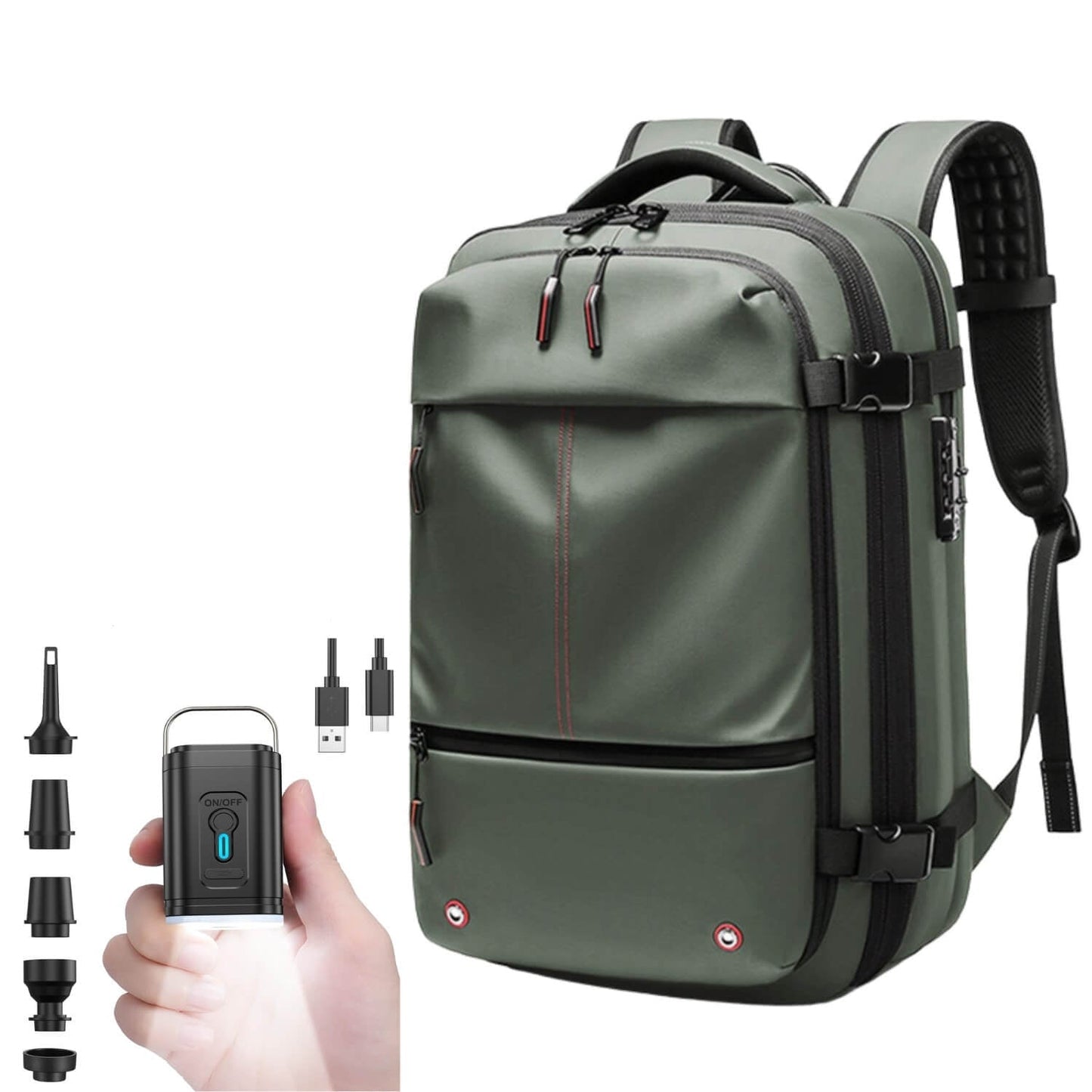 Compact Travel Backpack with Vacuum Compression System