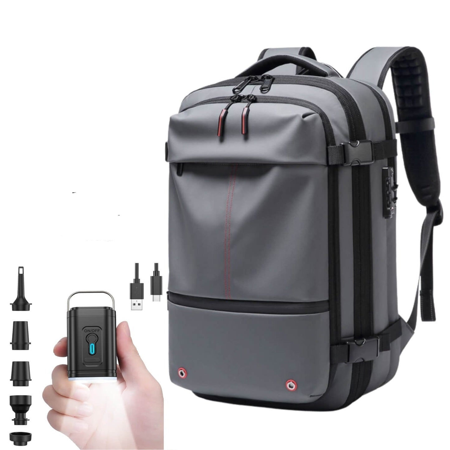 Compact Travel Backpack with Vacuum Compression System