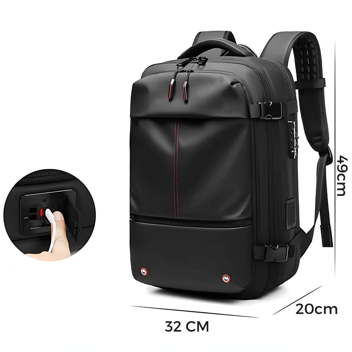 Compact Travel Backpack with Vacuum Compression System
