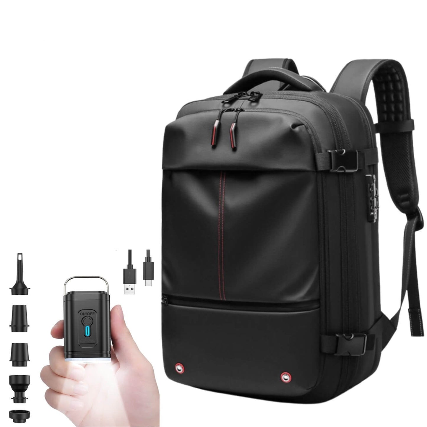 Compact Travel Backpack with Vacuum Compression System