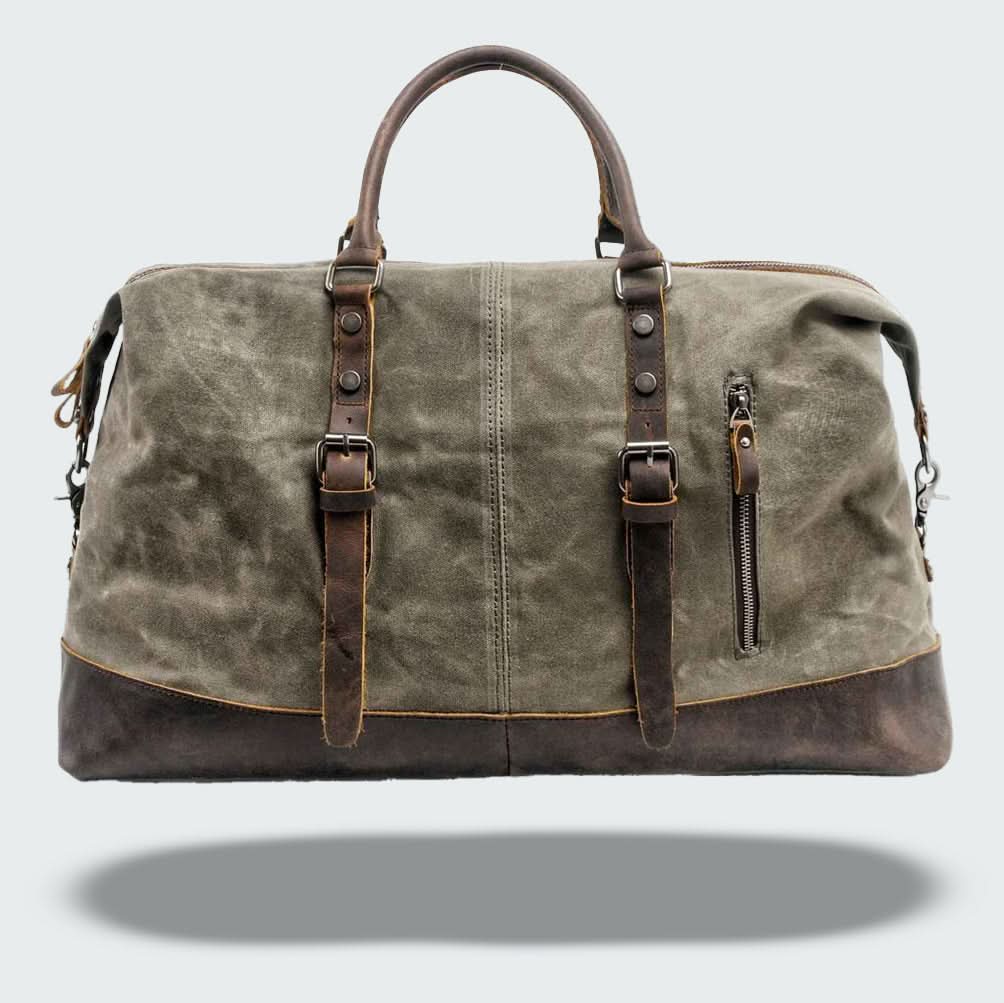 Big Duffel Style Leather Holdall Travel Bag