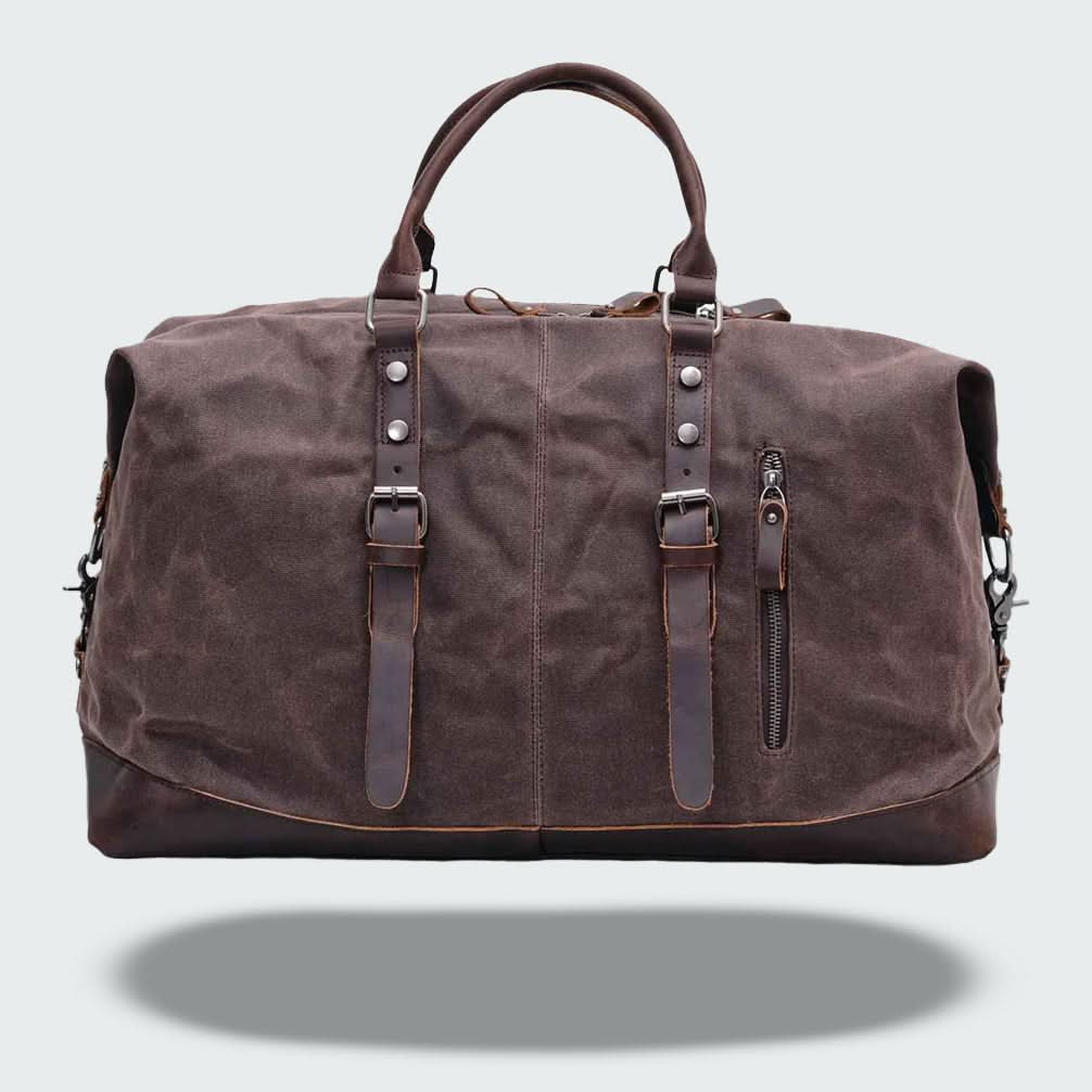 Big Duffel Style Leather Holdall Travel Bag