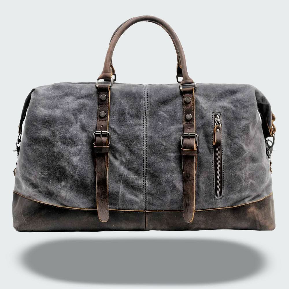 Big Duffel Style Leather Holdall Travel Bag