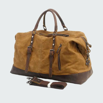 Big Duffel Style Leather Holdall Travel Bag