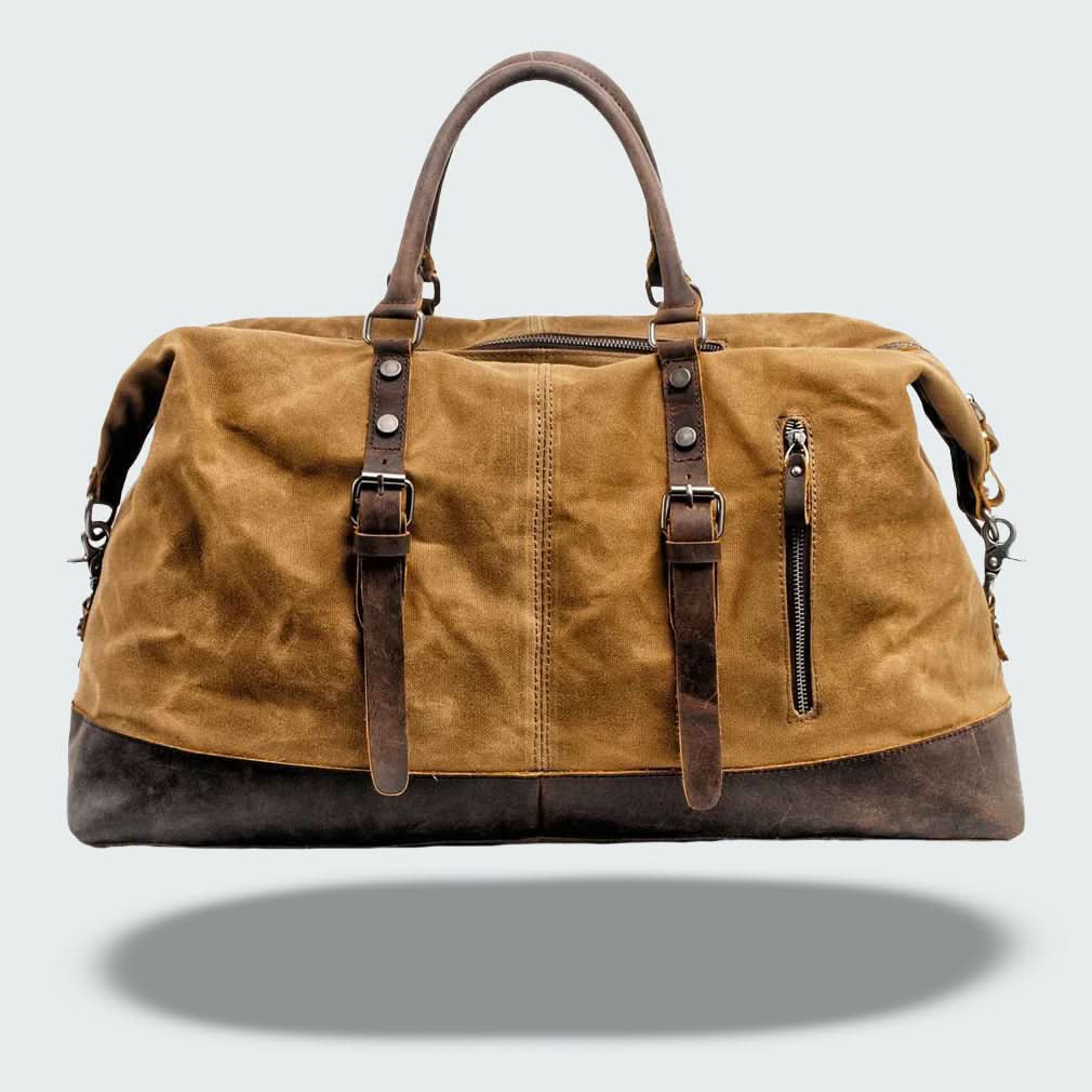 Big Duffel Style Leather Holdall Travel Bag