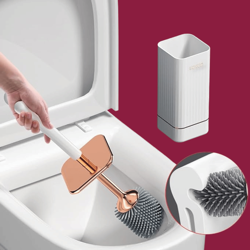 Premium Flexible Toilet Brush with Storage Holder