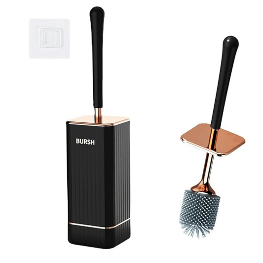 Compact Toilet Brush with Adjustable Wall Holder - Luxicro