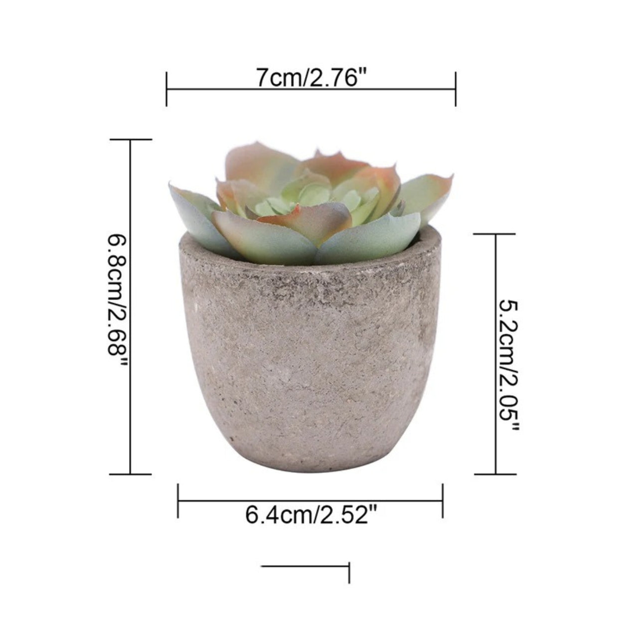 Green Fake Succulent Desk Plant