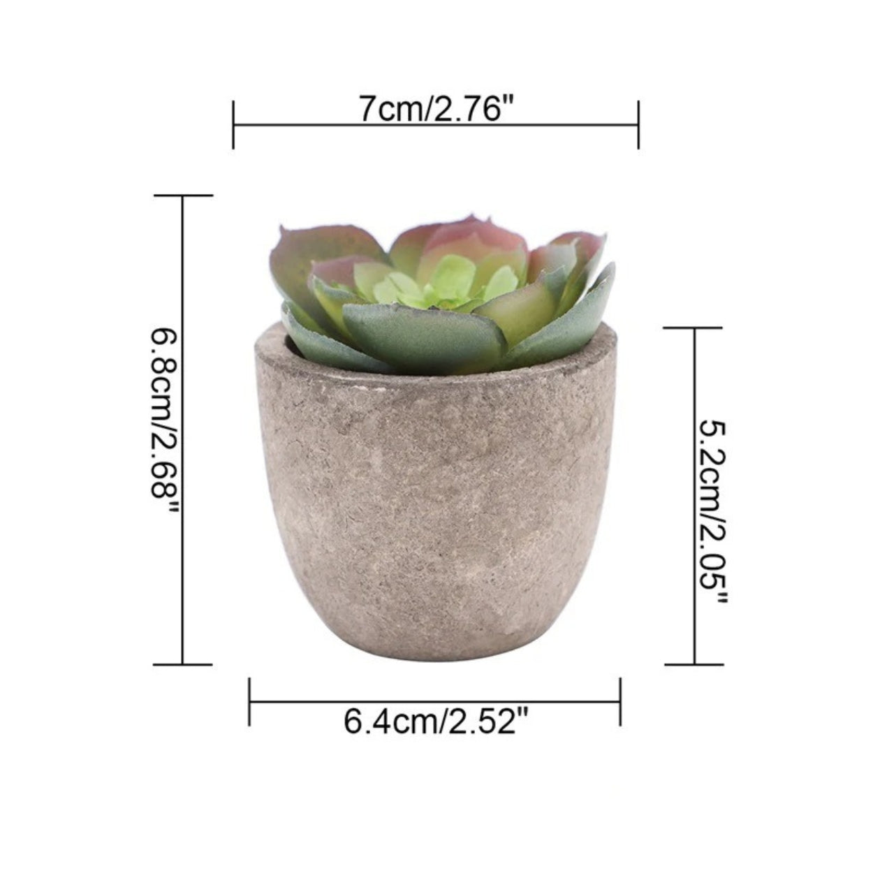 Green Fake Succulent Desk Plant