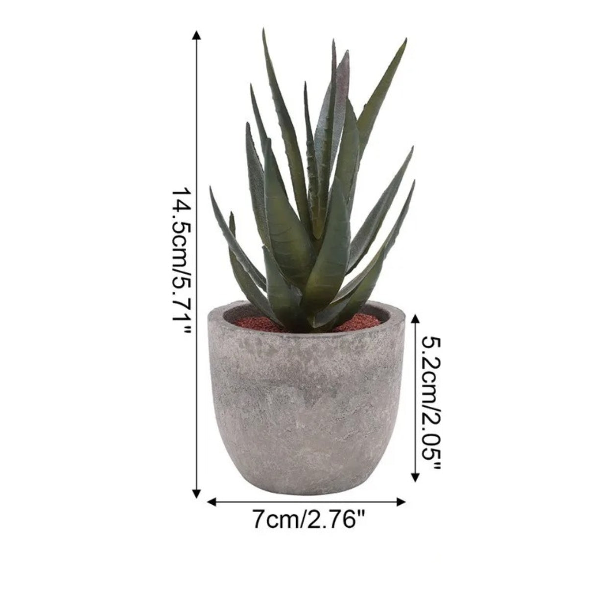 Green Fake Succulent Desk Plant